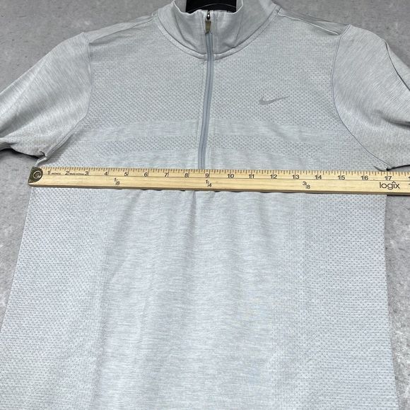 Nike Sweatshirt Womens Size Medium Gray Dri Fit Half Zip Pullover Jacket 2474 - Picture 9 of 14